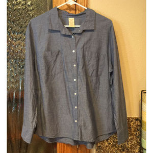 Faded Glory Button Up long sleeve Shirt - XL